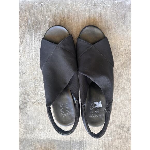 Naturalizer Tamika Wedge Black Slip on Sandal size 9.5 - Picture 6 of 8